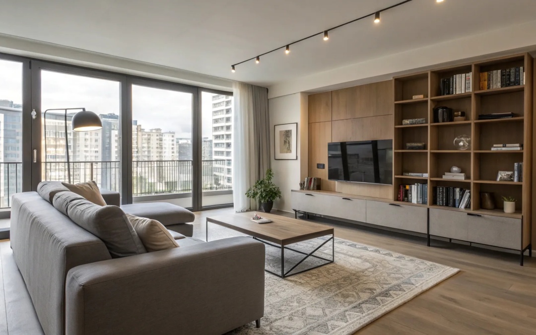Idei Modele Mobila Living: Birou Integrat Elegant