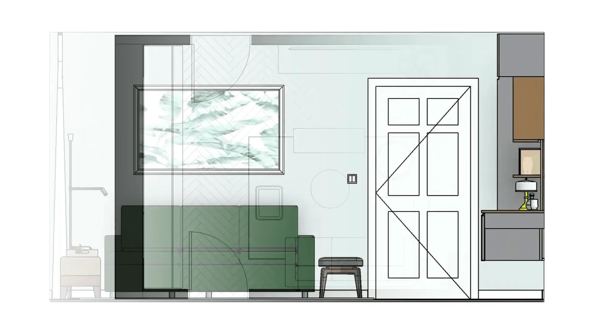 Decorarea livingului cu plante si tablouri